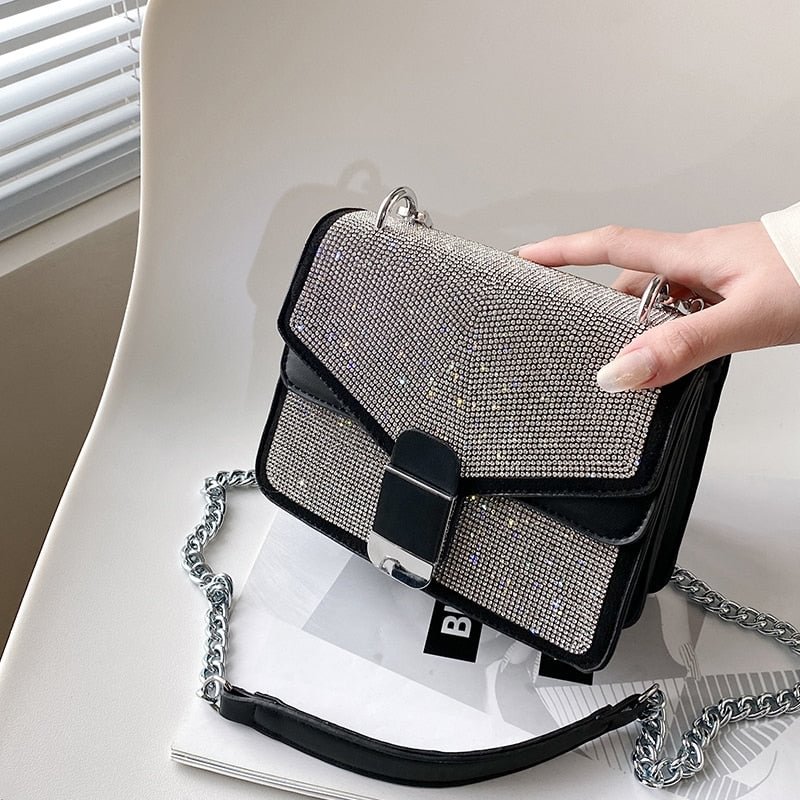 Diamond Square Crossbody bag 2021 Fashion New High-quality PU Leather Women's Designer Handbag Chain Shoulder Messenger Bag