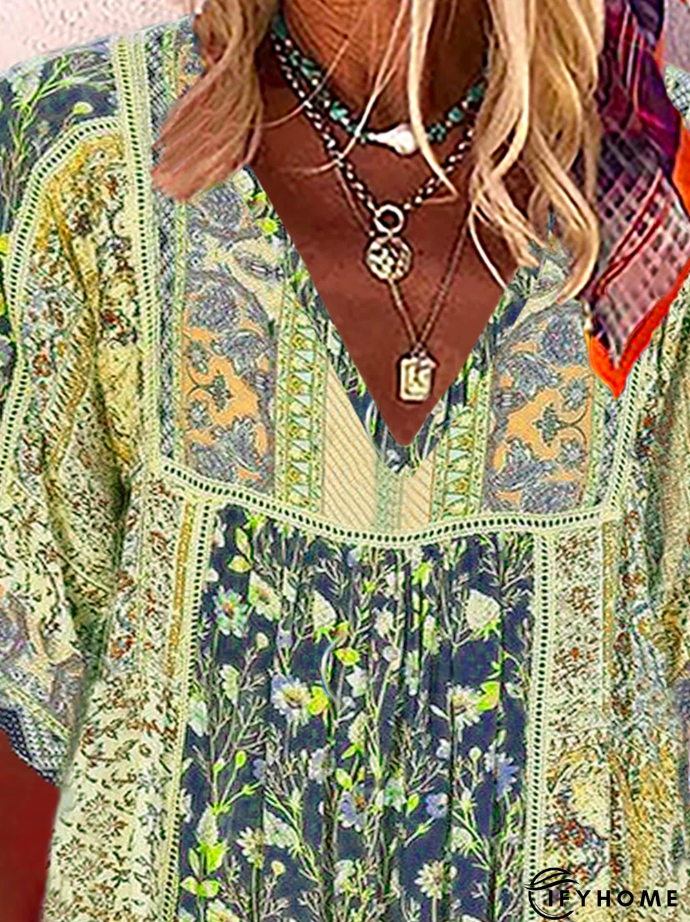 Boho Casual Half Sleeve Floral Blouse | IFYHOME