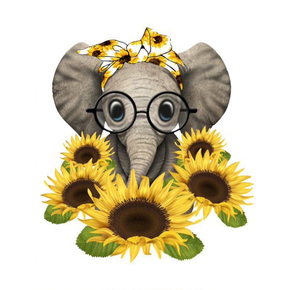

Glasses Elephant - Round Drill Diamond Painting - 30*40CM, 501 Original