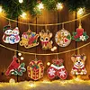 9pcs DIY Double-Sided Rhinestone Acrylic Diamond Painting Christmas Tree Pendant(Christmas)
