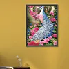 5D DIY Full Round Drill Diamond Painting Peacock Kit Home Decoration Art(E2717)