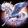 Diamond Painting-Round AB Drill Unicorn(35*35 CM)