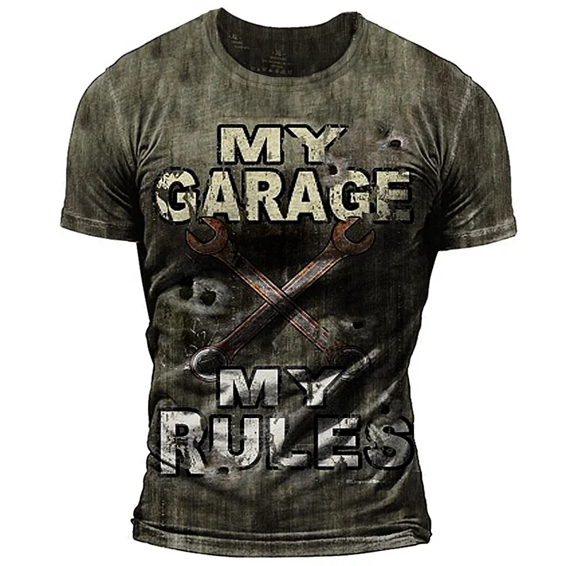 Mens outdoor fashion retro printed T-shirt / [viawink] /