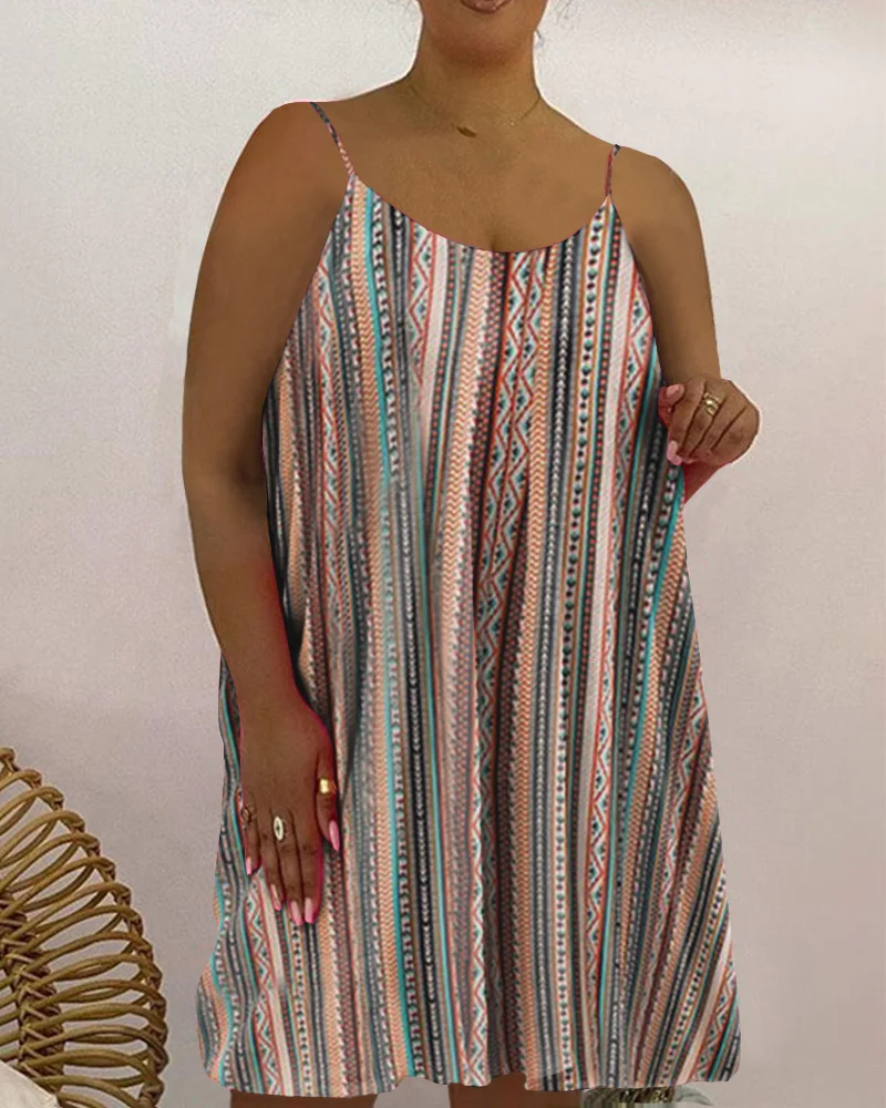 Women's Casual Print Slip Dress