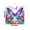 Framed Diamond Painting - Special Shaped - Butterflies and Flowers (25x25cm)