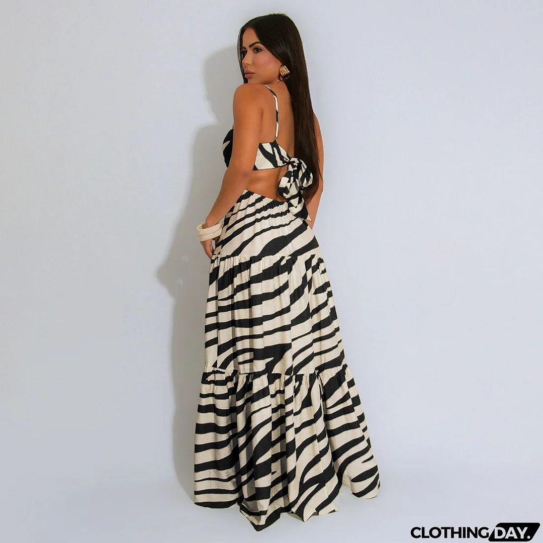 Social Hour Striped Maxi Dress