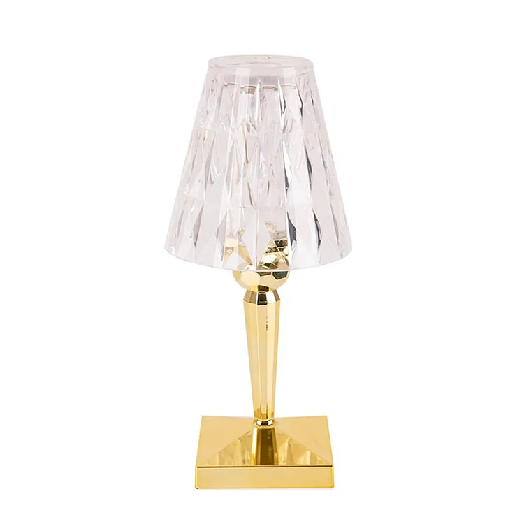 Crystal Cordless Diamond Table Lamp 