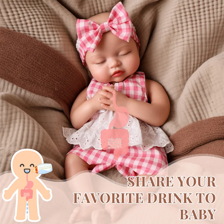 [Drink and Wet System]Babeside Nancy 16'' Realistic Silicone Sleeping Baby Little Infant Girl Best Gift for Kids