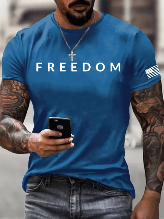 Men's Freedom Print T-Shirt
