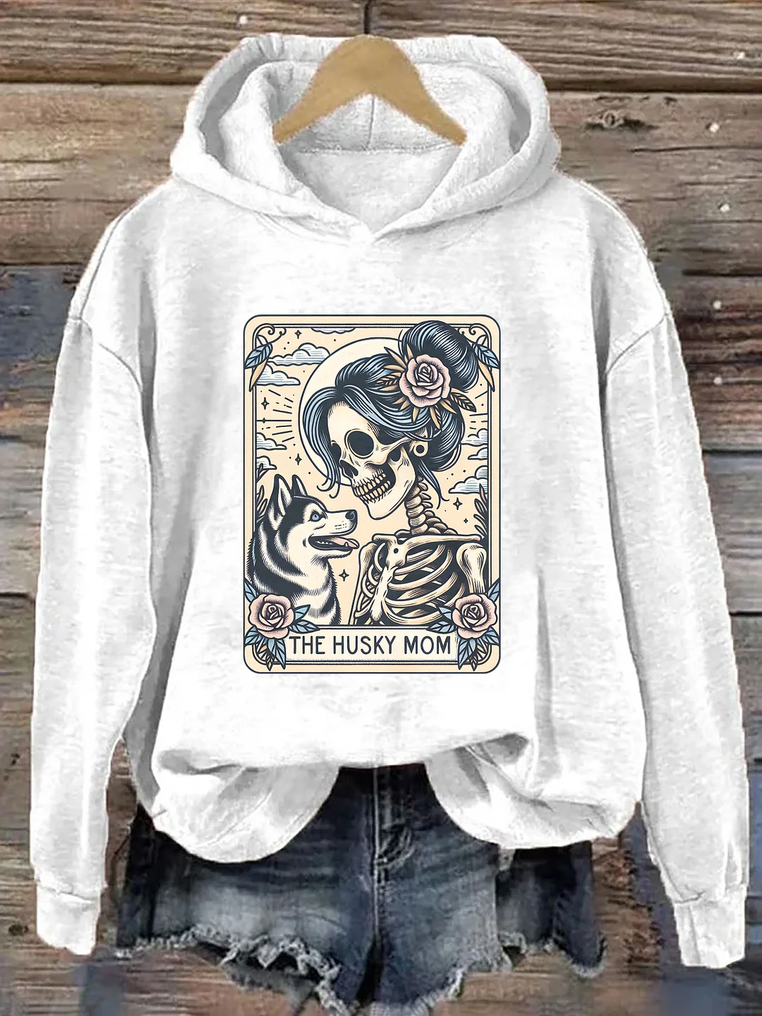Siberian Husky Mom Tarot Card Hoodie