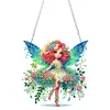 (US Only)2pcs Butterfly Fairy 2D Flat DIY Green Butterfly Fairy Hanging Diamond Art Kits