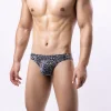 Men's Low Waist Sexy Breathable Leopard Print Briefs