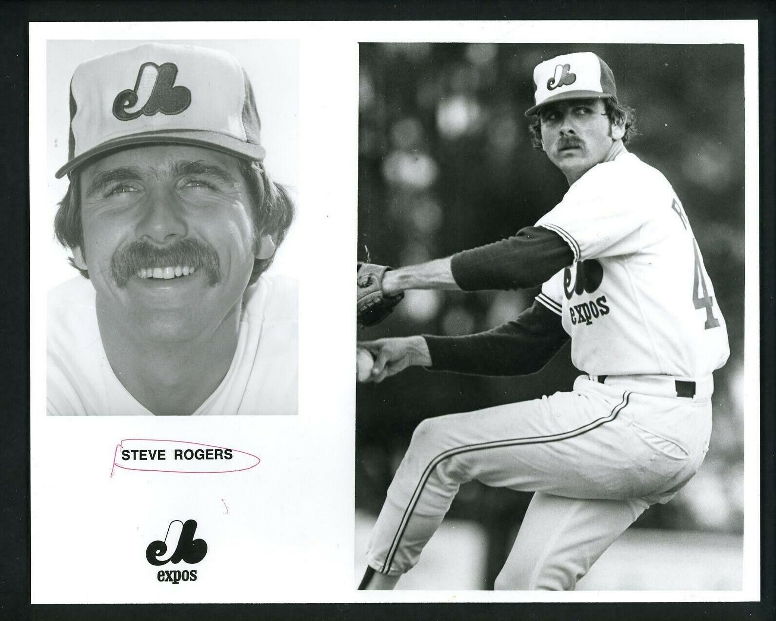 Steve Rogers Montreal Expos team issued circa 1970's Press Photo Poster painting