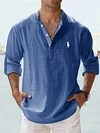 Men's Casual Button-Down Long Sleeve Shirt