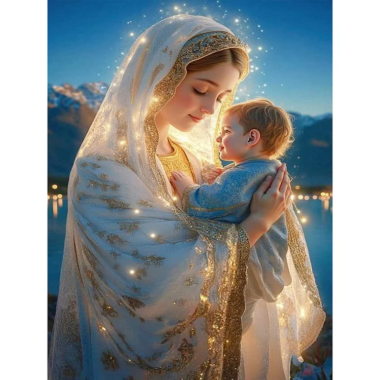 Madonna 30*40CM (Canvas) Full Round Drill Diamond Painting gbfke