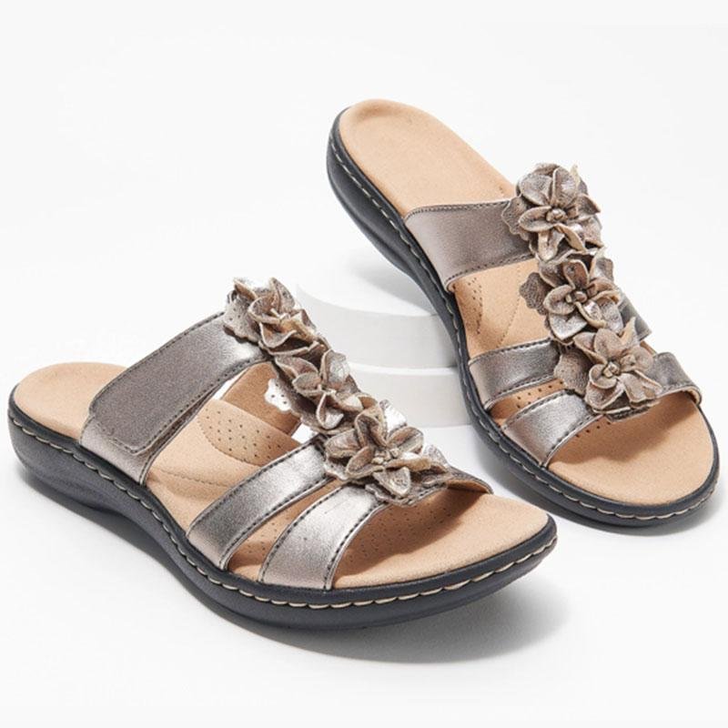 clarks collection leather soft footbed orthopedic arch support sandals