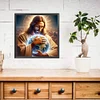 Diamond Painting-DIY Full Round Drill Jesus Earth（40*40CM)