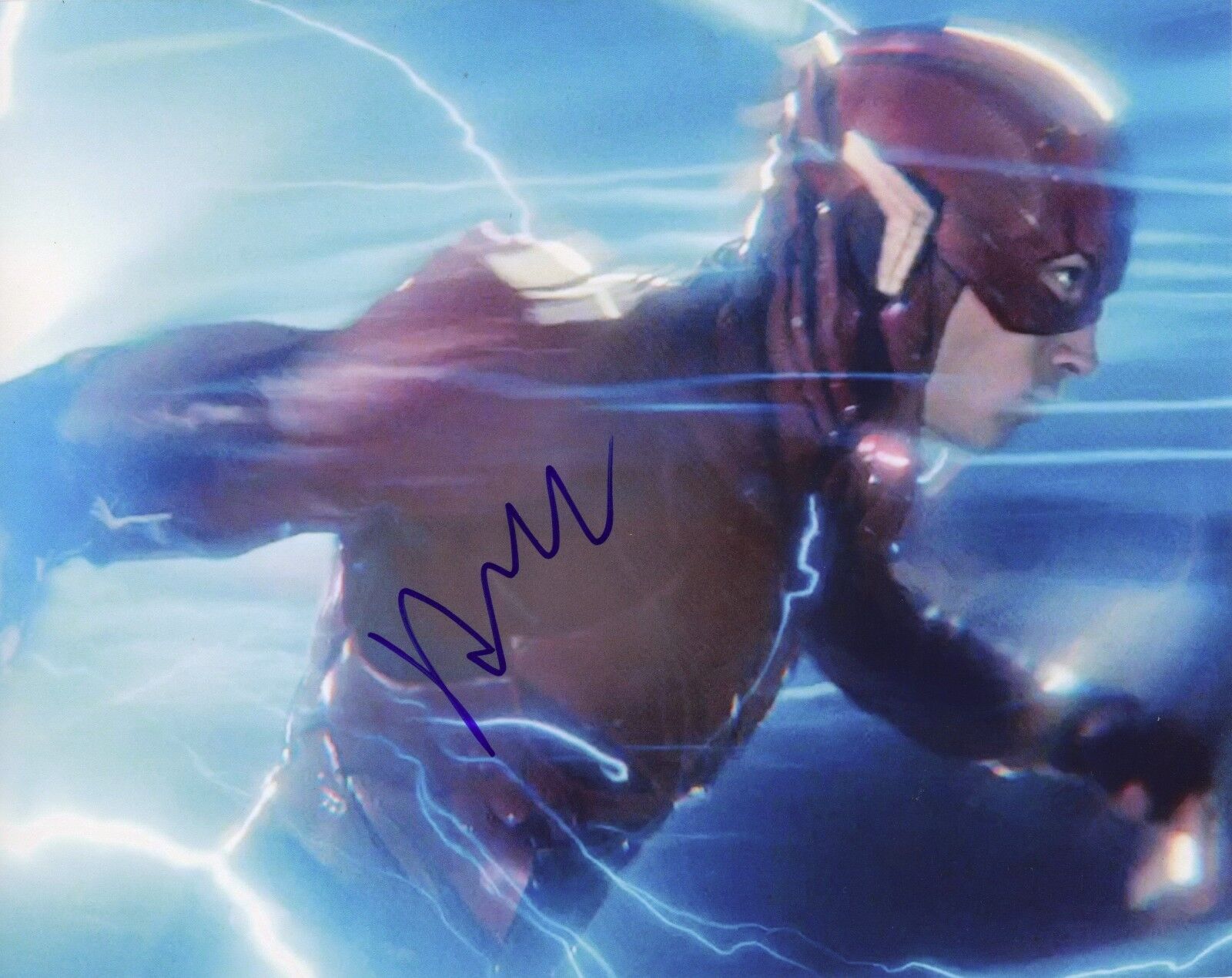 ~~ EZRA MILLER Authentic Hand-Signed JUSTICE LEAGUE - THE FLASH