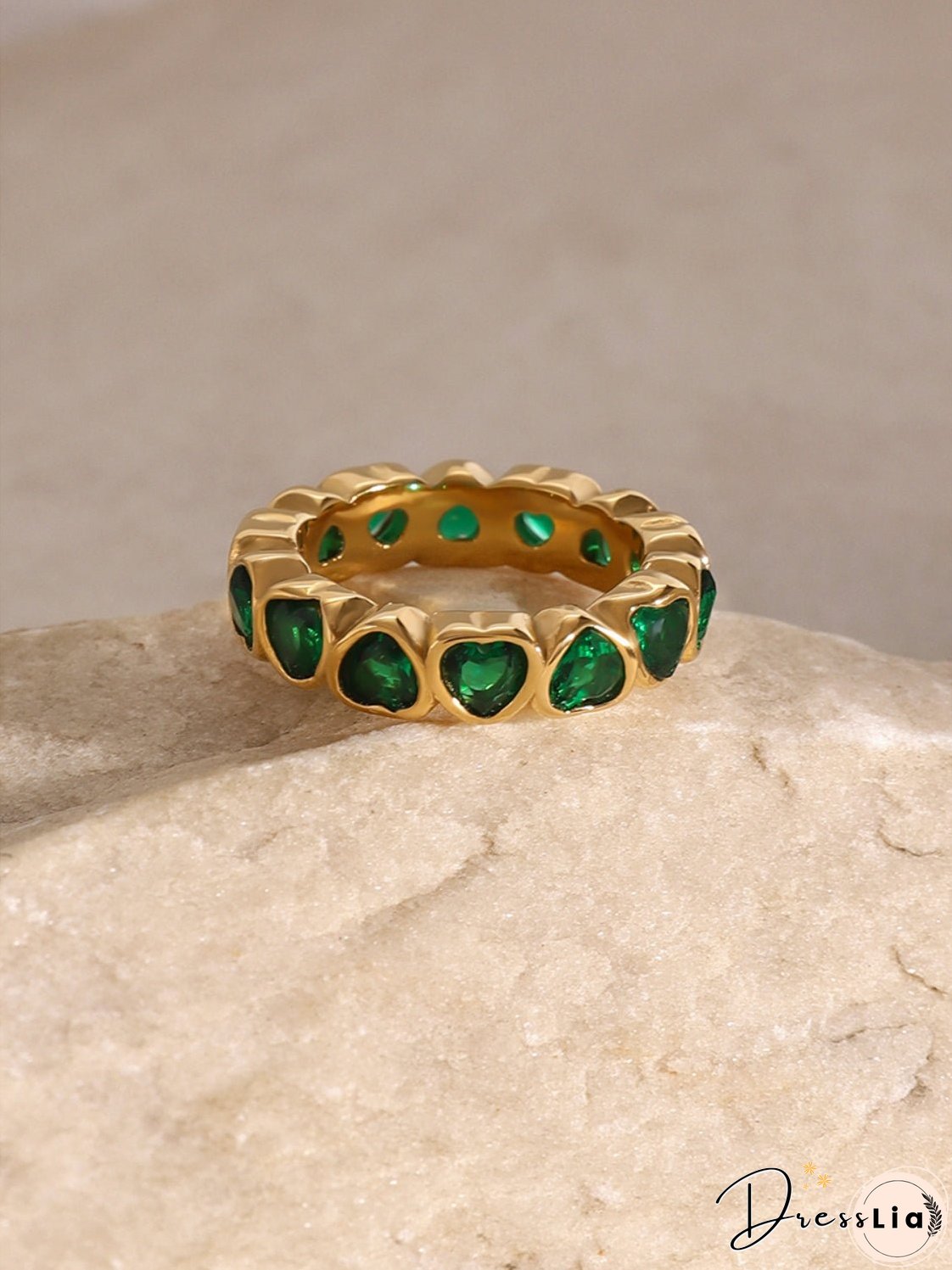 18K Gold-Plated Inlaid Zircon Ring