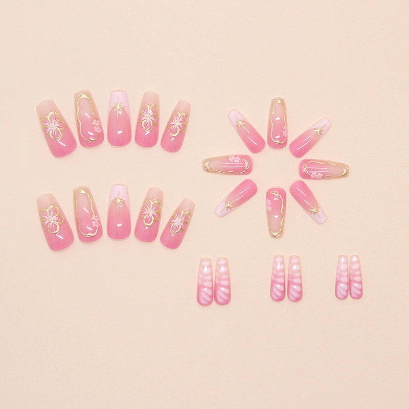 Sweet Minimalist Star Flower ABS Press-on Nails 1 Set