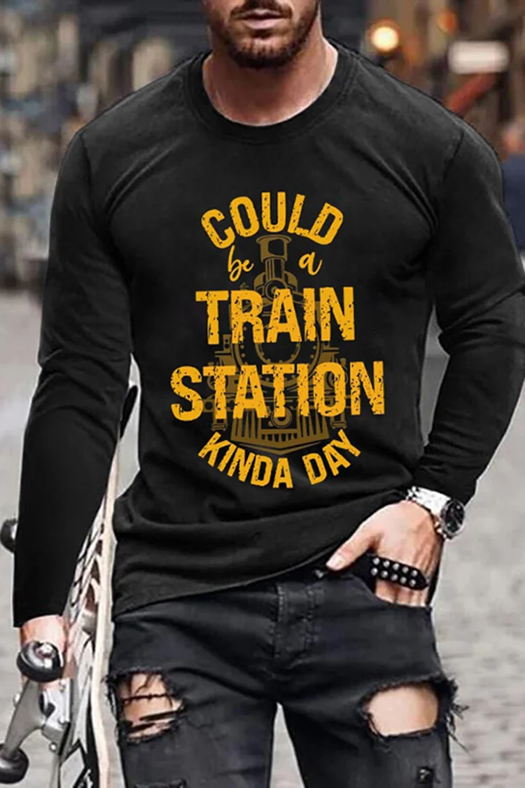 Tiboyz Could Be A Train Station Long Sleeves T-Shirt
