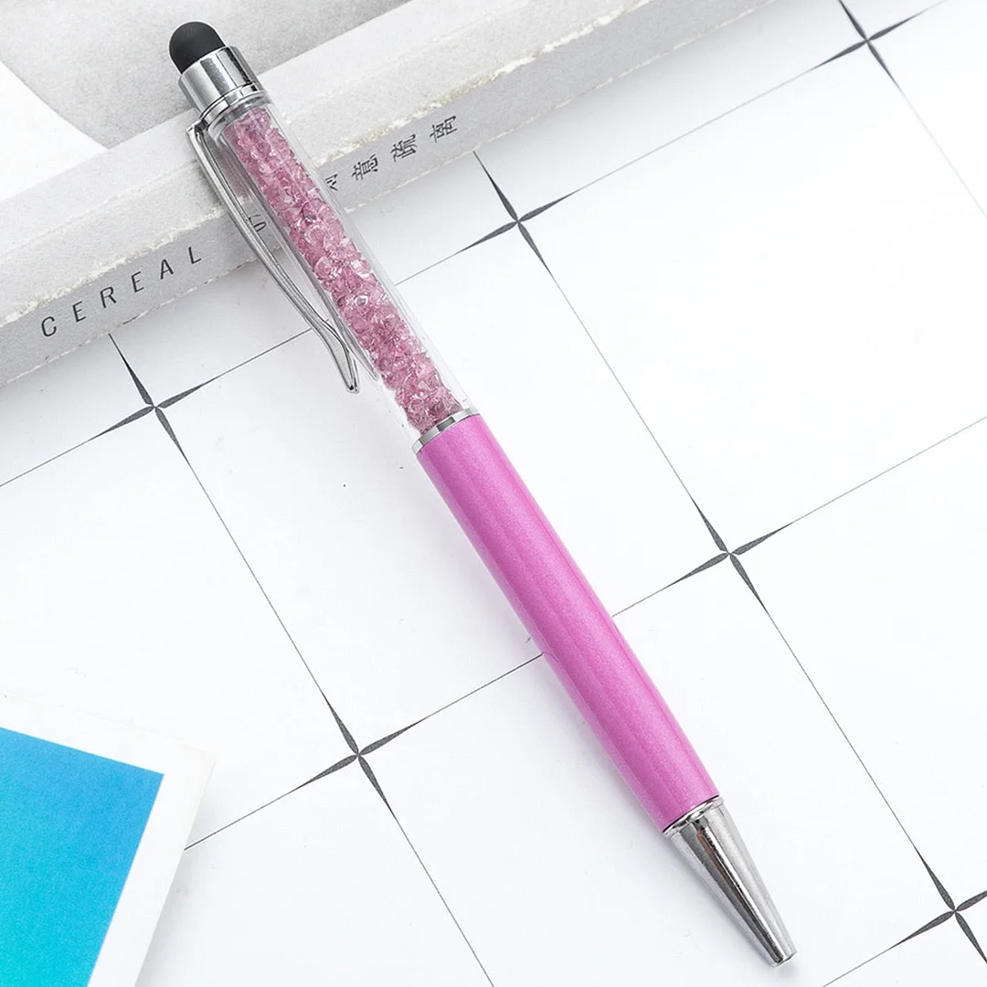 26 Color Crystal Ballpoint Pen Stylus Touch Pen Writing Stationery Office School Supply Spinning Metal Nurse High Quality Pens