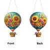 (US Only)Hot Air Balloon 2D Flat DIY Diamond Art Pendant Wall Decor for Home & Windows