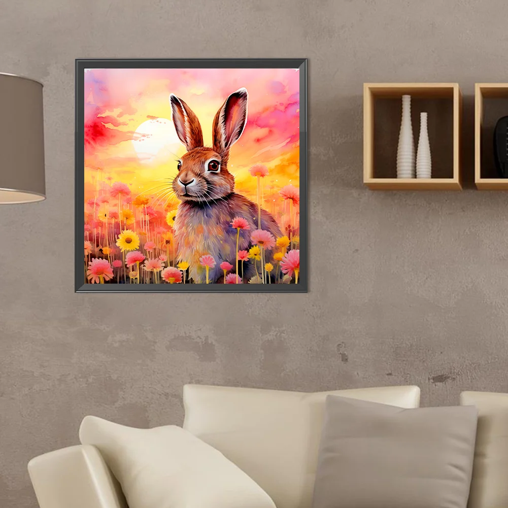 Diamond Painting - Full Round Drill - Daisy Rabbit(Canvas|40*40cm)