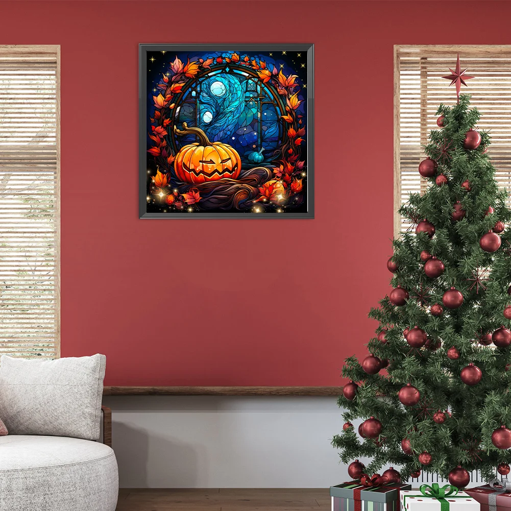 DIY Paint By Number 40*40cm - Square Glass Painting