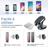 Support de t&eacute;l&eacute;phone magn&eacute;tique pliable en alliage pour voiture