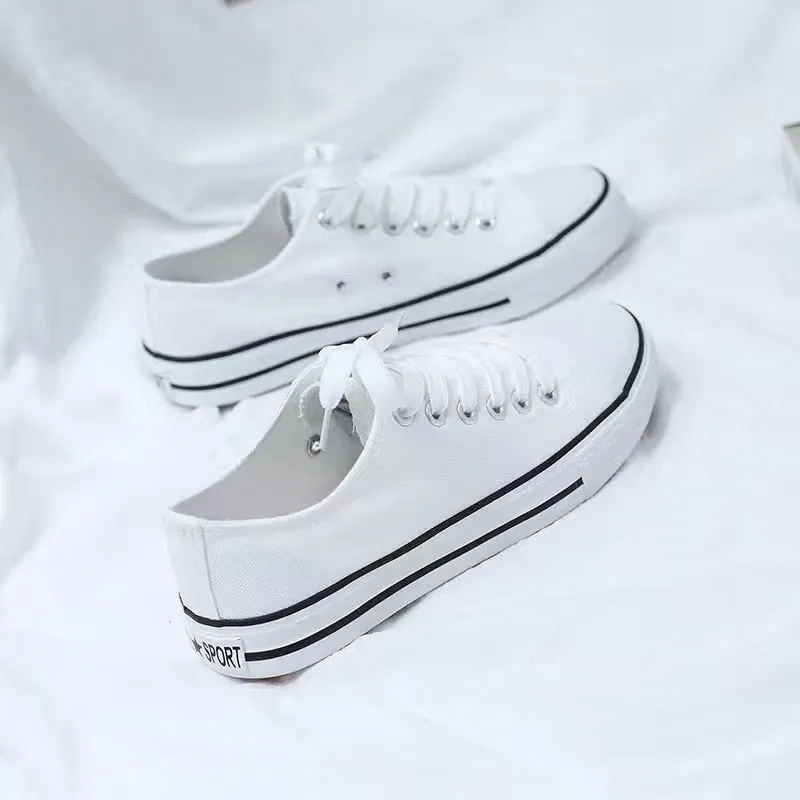 2022 New Korean Style Ulzzang Daisy Canvas Shoes for Women 45 White Black Yellow Green Purple Color sneakers women