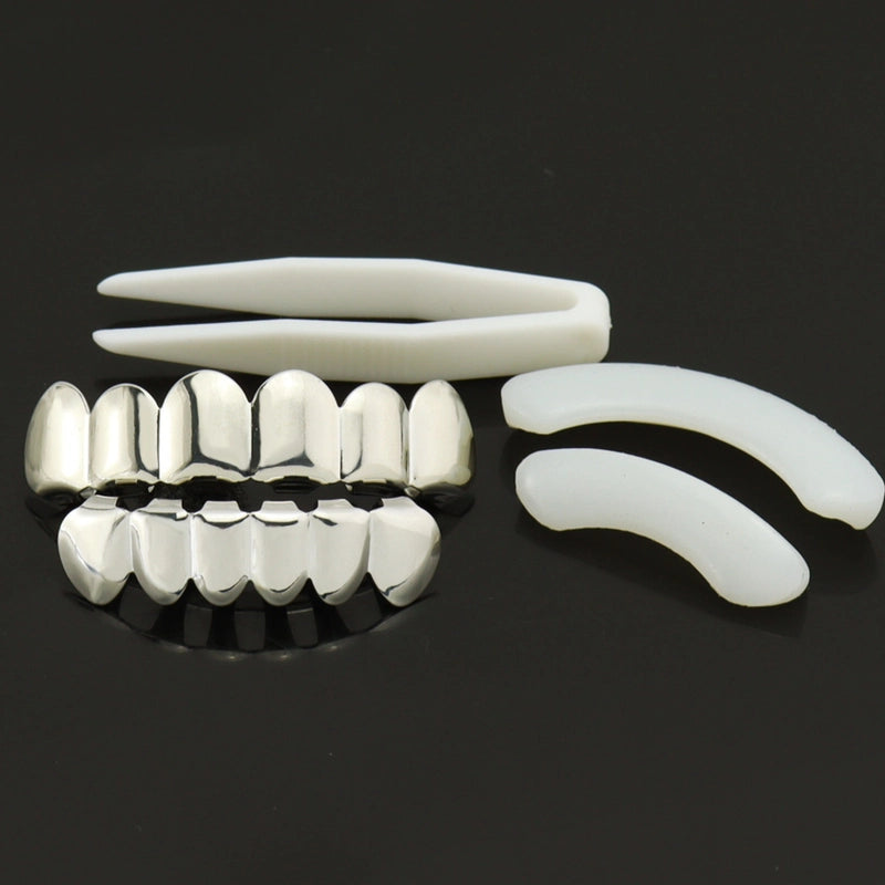 Hip-Hop Solid Color Copper Unisex Tooth Socket Punk Rings