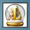 Diamond Painting-DIY Full Round Drill Xmas Letter L（40x40cm）