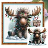 Winter Elk-11CT Stamped Cross Stitch 40*40cm/15.75*15.75in tapestrymarket