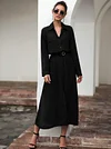 Button Shirt Collar Maxi Dress