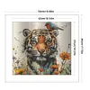 Tiger-14CT Stamped Cross Stitch 50*45cm/19.69*17.72in