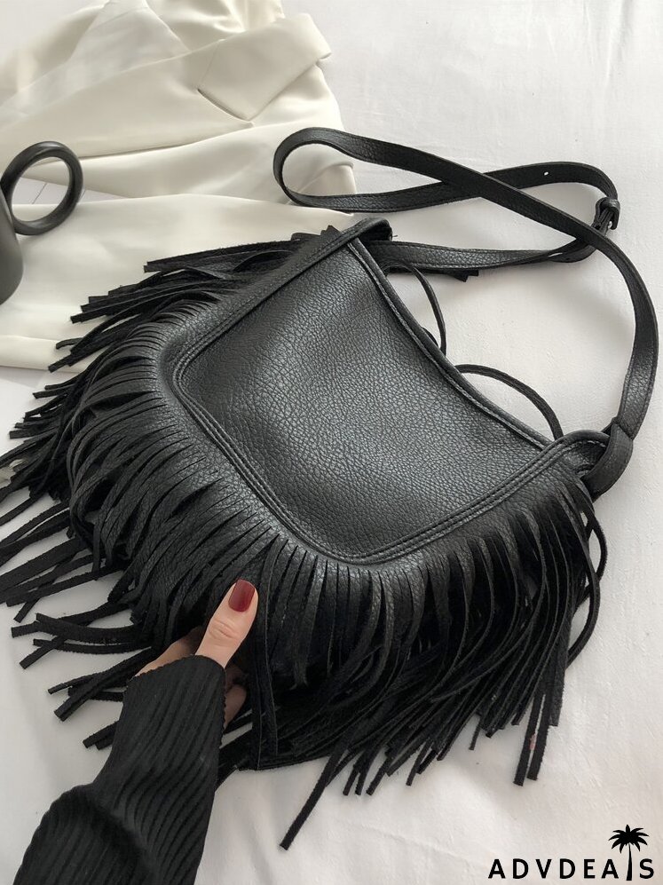 Fringe Decor Shoulder Bag