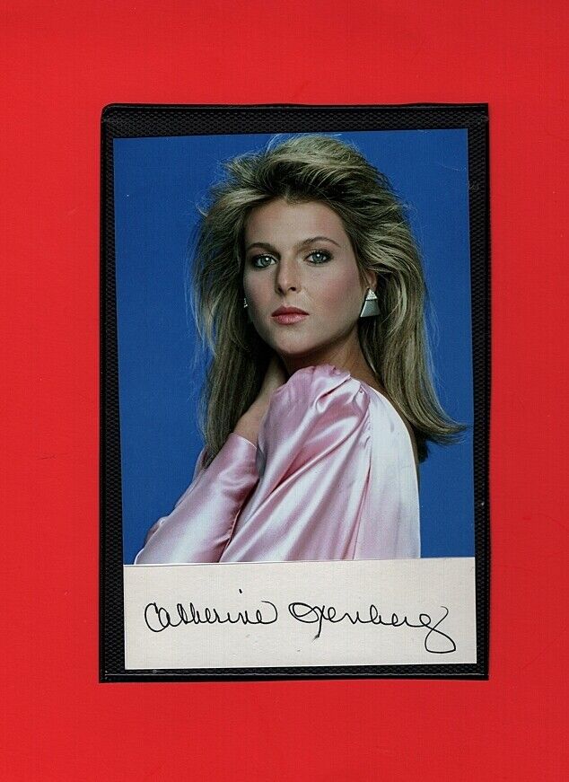 CATHERINE OXENBERG-HOLLYWOOD ACTRESS- AUTOGRAPHED CUT W/ GLOSSY COLOR Photo Poster painting