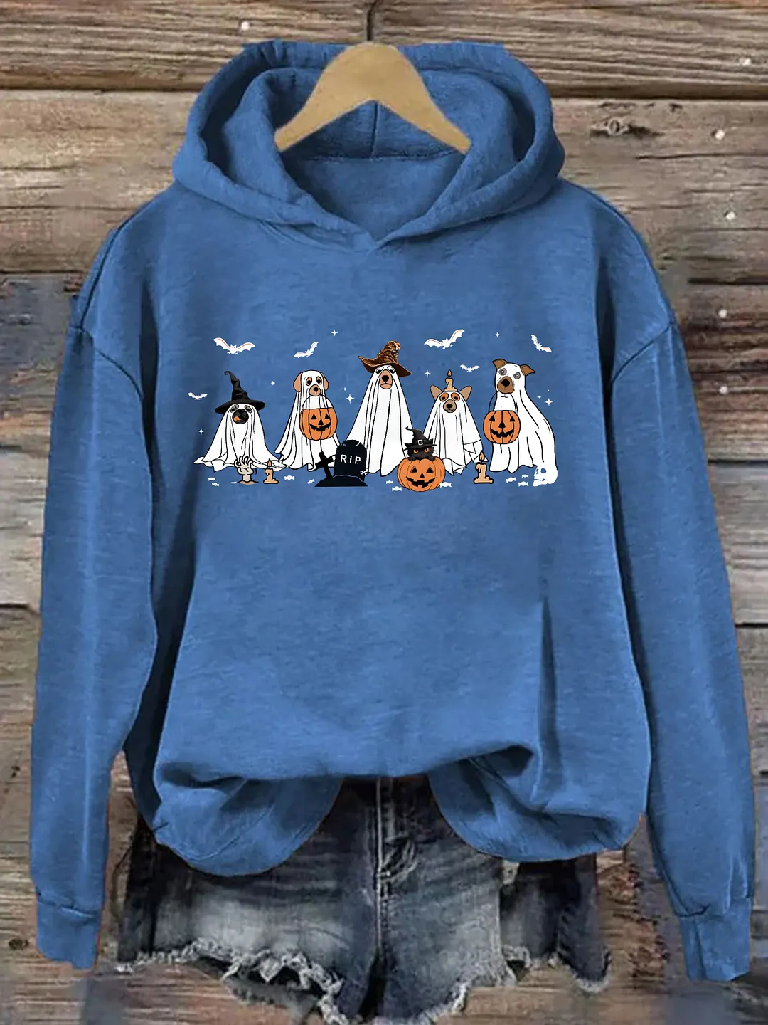 Cute Ghost Dogs Halloween Hoodie