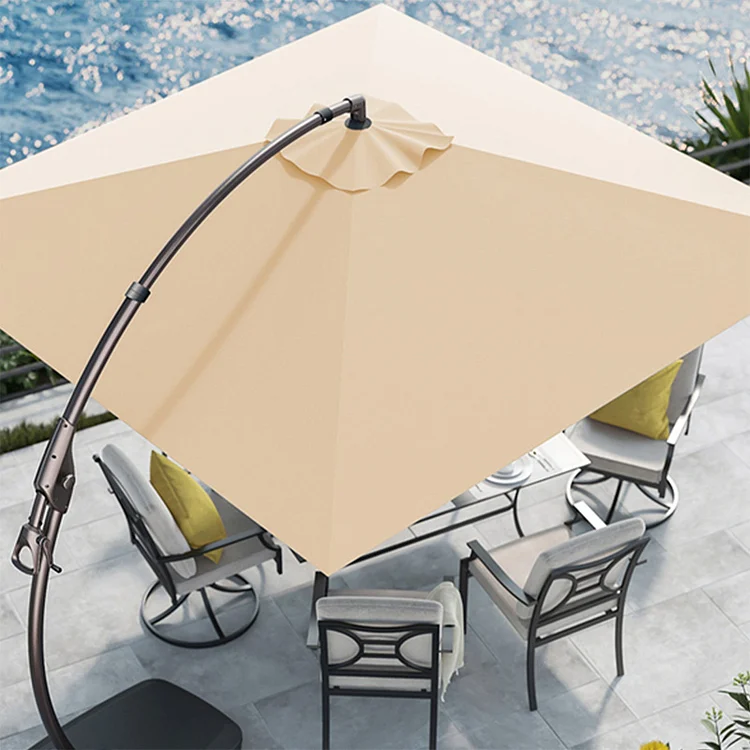 Grand patio deluxe 10 ft sales curvy aluminum offset umbrella