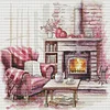 Comfortable Morning-14CT Stamped Cross Stitch Egyptian Cotton 40*40cm/15.75*15.75in tapestrymarket