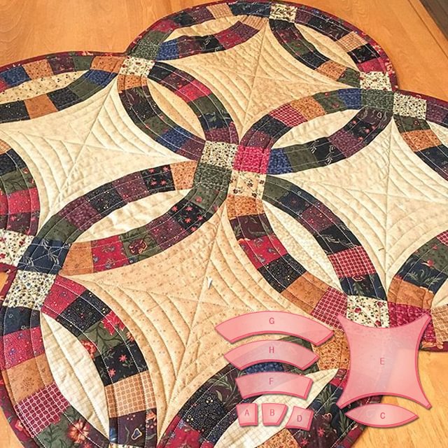 Double Wedding Ring Book & Template Set(8PCS) + Manual