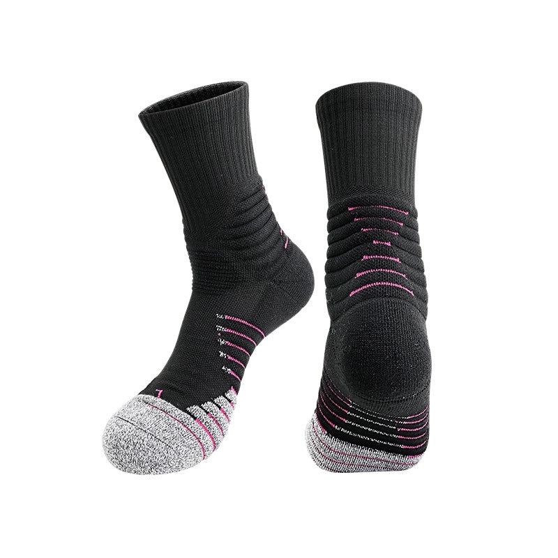 Elite Non-slip Basketball Stockings Practical Breathable Running Thickened Towel Bottom Mid-calf Socks Sweat-absorbent Sports Men And Women Socks