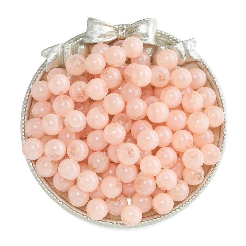 50 PCS/Package Diameter 10mm Diameter 4mm Diameter 8mm Glass Solid Color Jewelry Accessories