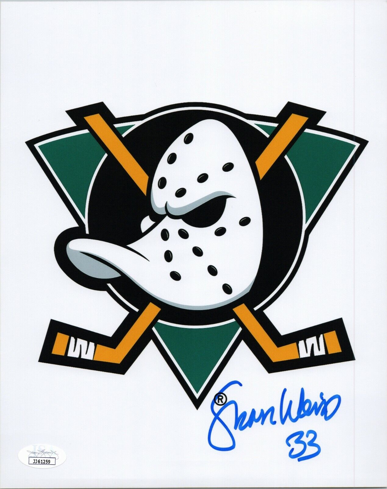 SHAUN WEISS Authentic Hand-Signed ~THE MIGHTY DUCKS GOLDBERG~ 8x10 Photo Poster painting JSA COA