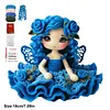 Rose Flower Fairy Crochet Kit for Beginners - Amigurumi DIY Doll Set with Step-by-Step Tutorial