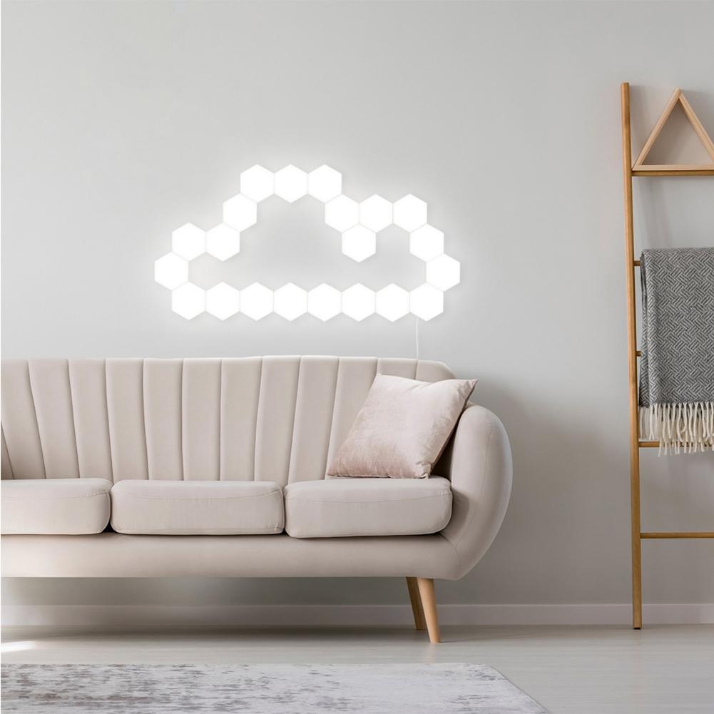 

5Pcs Quantum Touch Sensor Hexagon Wall-Night Light, 501 Original