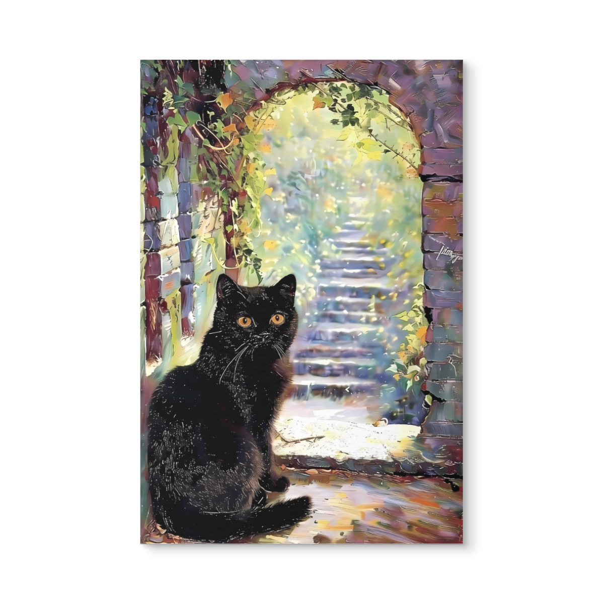 Custom | Impressionist | Pet Portrait Wall Art | Frameless painting - with frame