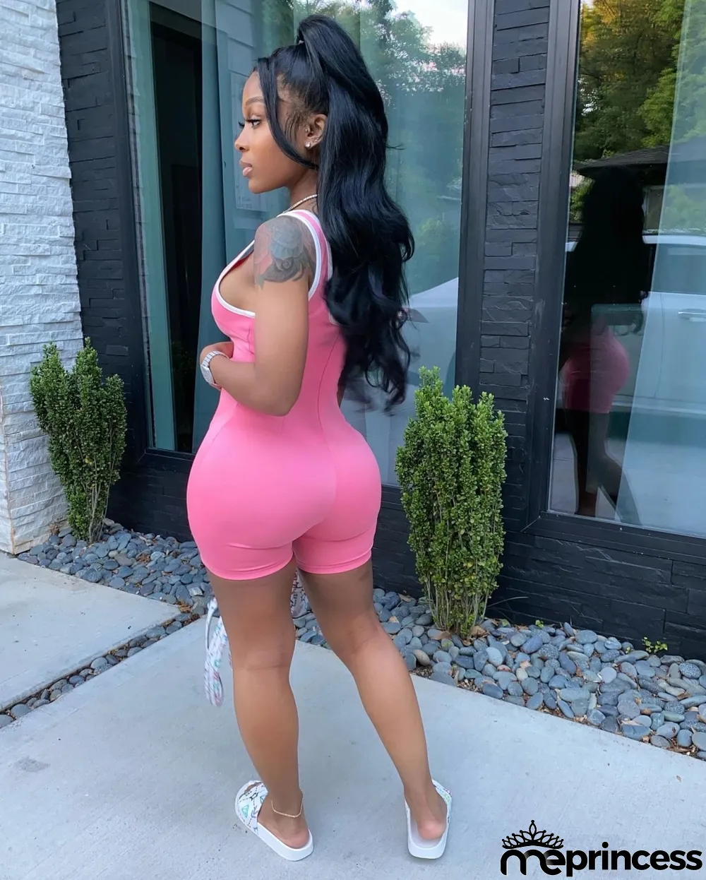 Sports Print Sleeveless Sexy Bodycon Rompers