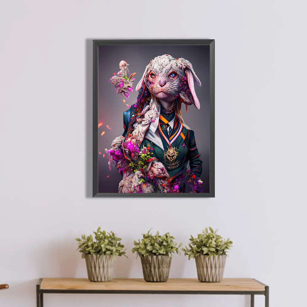 Full Round Diamond Painting 30*40cm - Captain Rabbit